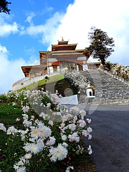 Druk Wangyal temple at Dochula Pass, Bhutan photo