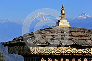 Dochula pass on the road from Thimpu to Punakha