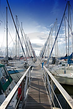 Dock with boats