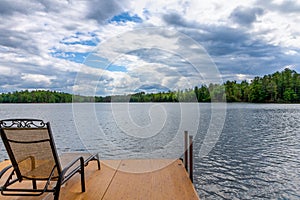 Dock and Chair on a Northwoods Lake