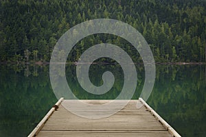 Dock at Clearwater Lake, Wells Gray Provincial Park, North Thompson Region, Clearwater, British Columbia Canada