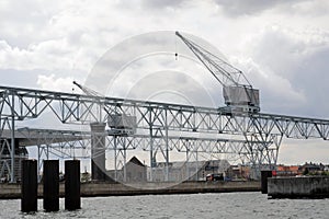 Dock cranes in Kobenhavn, Copenhagen, Denmark