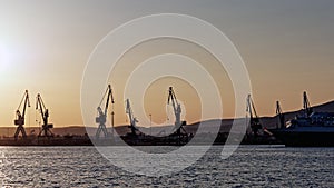 Dock Cranes, Volos Port, Greece