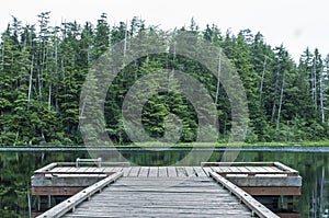 Dock on Heart Lake