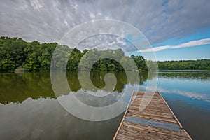 Dock in the lake at Gifford Pinchot State Park, Pennsylvania photo