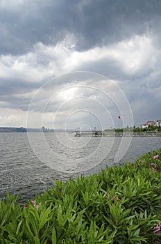 Dock on the lake, Istanbul Kucukcekmece Lake photo