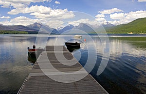 Dock, Lake McDonald photo