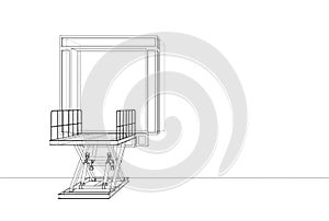 Dock leveler concept. Vector