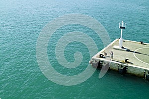 Dock and lighthouse