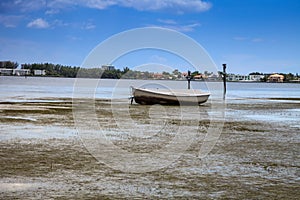 Dock and loan boat at Ken Thompson park in Sarasota