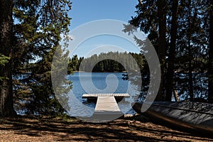 Dock on a Manitoban Lake photo