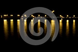 Dock at nighttime photo