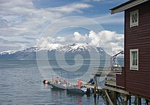 Dock on Norwegian fjord