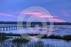 Dock over salt marsh