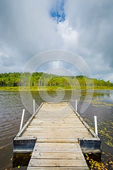 Dock on Pendleton Lake, at Blackwater Falls State Park, West Virginia