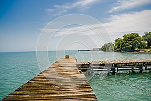 Dock pier in livingston guatemala