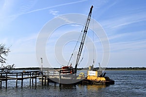 Dock repairs following Hurricane Matthew, Florida photo