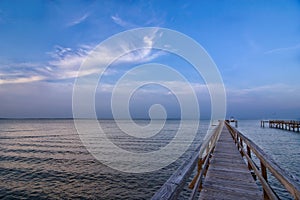 Dock and seascape