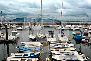 Dock with small boats