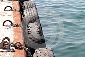 Dock tire bumpers photo