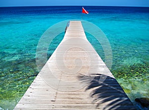 Dock and Tropical Ocean, Curacao