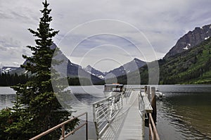 Dock at Two Medicine Lake photo