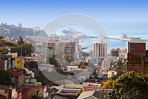 Dock in Valparaiso, Chile photo