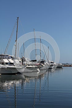 Docked Boats and yachts