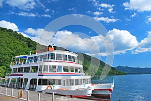 Docked passenger ship