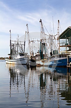 Docked Shrimp Boats