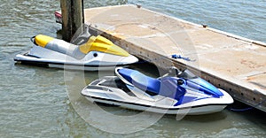 Docked water scooters