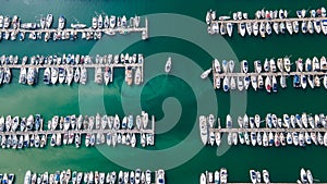 Docks full of parked up boats and yachts