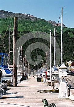 Docks in Seward Alaska photo
