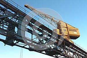 Dockside crane in Inner Harbour of Karlsruhe