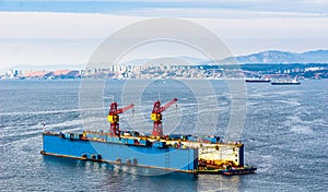 Dockyard at the port of Valparaiso, Chile