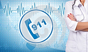 Doctor and 911 symbol