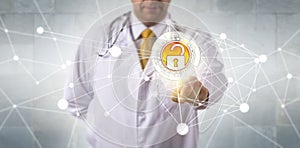 Doctor Accessing Data Via Secure Network