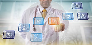 Doctor Accessing Medical Records Via Blockchain