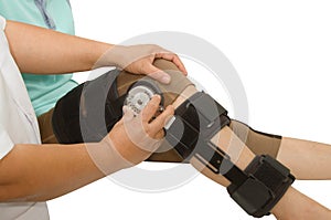 Doctor adjustable angle knee brace support