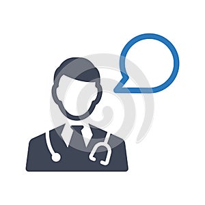 Doctor advice icon. vector design
