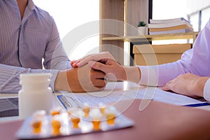 The doctor advised medication, vitamins, health planning. Consultation Illness, mental symptoms