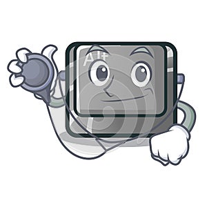 Doctor alt button in the cartoon shape