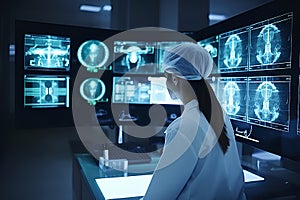 Doctor analysis medical processsing patient. Medical concept. Generative AI