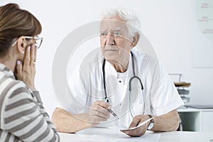 Doctor announcing bad news photo