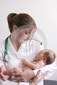 Doctor with baby