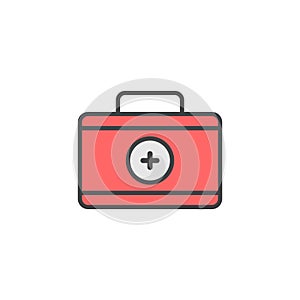 Doctor bag icon in colored version