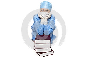 Doctor with books