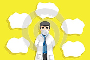 Doctor cartoon design template. Simple and unique design.