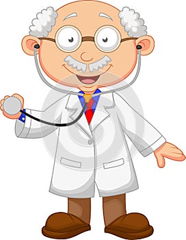 Doctor cartoon with stethoscope