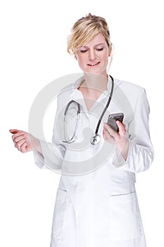 Doctor with cell